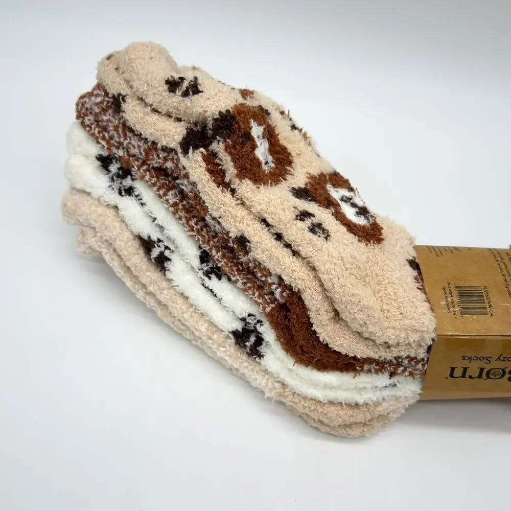 Born Cozy Bear Socks 4 Pack Women’s Size 4-10 NEW